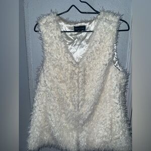 New Look Ivory Satin-Lined Vest